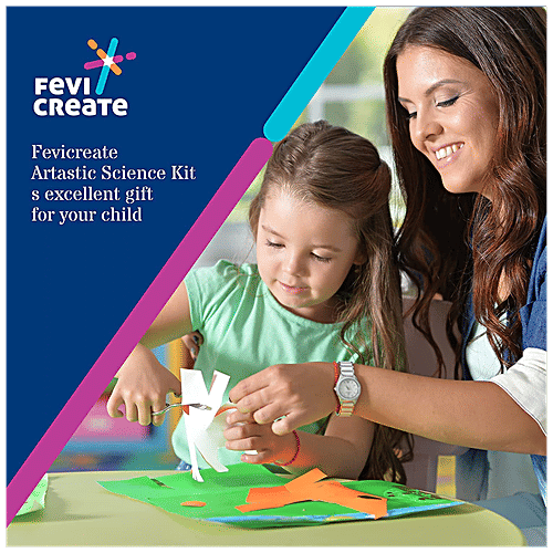 Fevicreate Artastic Science DIY Kit - Assorted Colours, Age 8+, 5 pcs All In One Educational & Fun Learning,