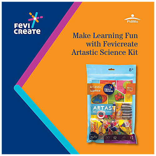 Fevicreate Artastic Science DIY Kit - Assorted Colours, Age 8+, 5 pcs All In One Educational & Fun Learning,