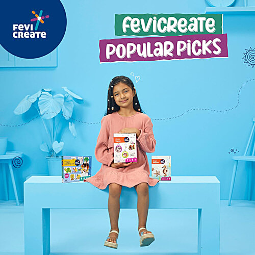 Fevicreate DIY Art & Craft Kit For Kids With School Backpack, 1 set All In One Diy Crafting Kit For Children Of Ages 5-14,