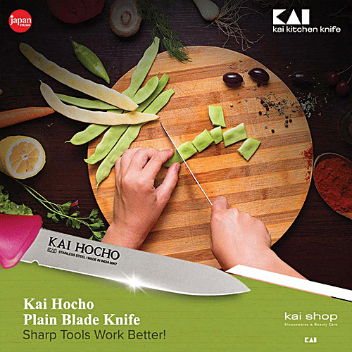 KAI Stainless Steel Kitchen Knife, 1 pc  Ergonomic Handle, Comfortable Grip, Assorted Colour