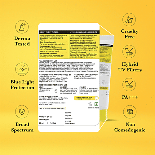 SunScoop Sunscreen - SPF 50 PA+++, UVA, UVB, 45 g No White Cast