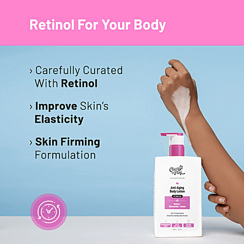 Chemist At Play  Anti-Aging Body Lotion - With Essential Ceramides, 4% Retinol, Niacinamide, Zemea, 236 ml  