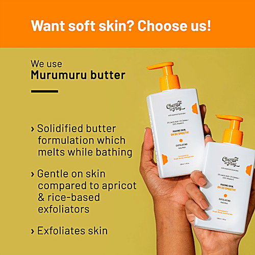 Chemist At Play  Daily Exfoliating Body Wash - With Essential Ceramides, 4% Lactic Acid & Salicylic Acid, Vitamin E, 473 ml  