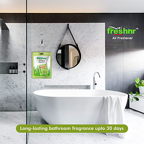 Freshnr Lemon Grass Air Freshener, 10 g Pouch Long-Lasting Bathroom Fragrances Up To 30 Days
