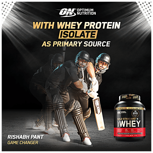 Optimum Nutrition Gold Standard Whey Protein Powder - Vanilla Ice Cream, 2.5 kg  For Muscle Support & Recovery, Gluten Free, Zero Added Sugar