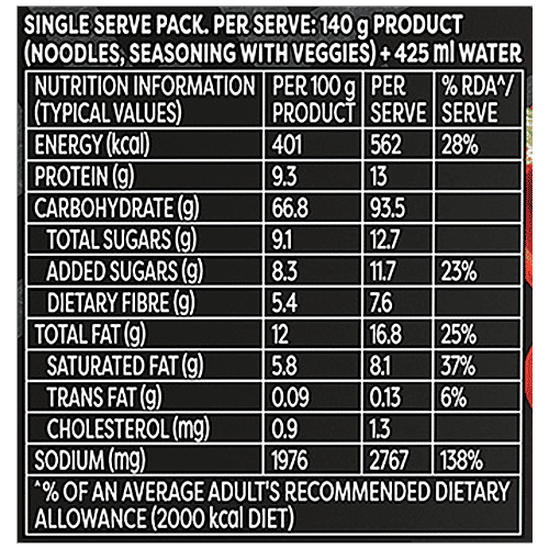 Knorr Korean Meal Pot - Spicy Jjajangmyeon Ramen Noodles, 140 g  13g Protein, Source Of Dietary Fibre