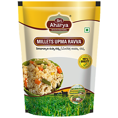 Sri Aharya Millets Upma Ravva, 500 g  Millets Upma Ravva, Rava, Rawa