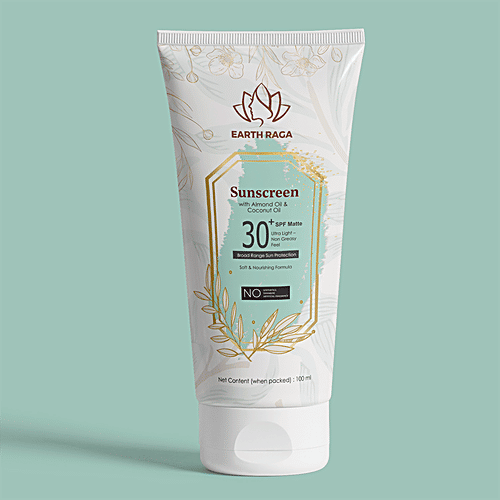 Buy Earthraga Almond Oil & Coconut Oil Sunscreen 30+ SPF, Matte Online at Best Price of Rs 295