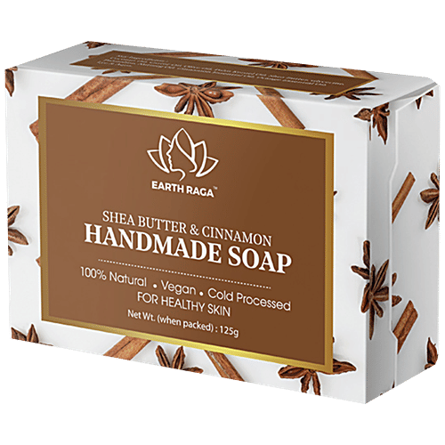 Buy Earthraga Shea Butter & Cinnamon Handmade Soap Online at Best Price