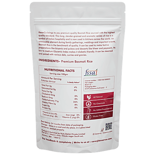KesarCo Basmati Rice, 1 kg