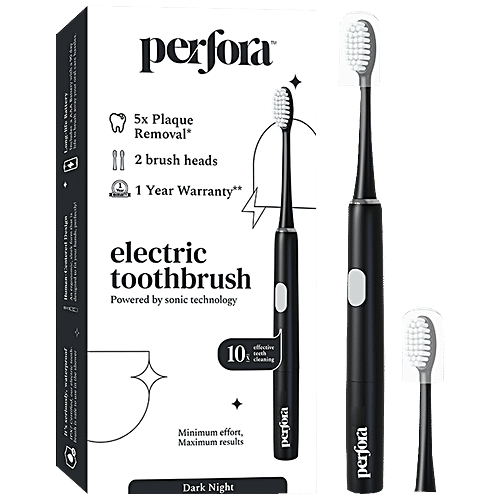 Perfora Electric Toothbrush - Dark Night, 1 pc 10x Effective Cleaning, Minimum Efforts, Maximum Results
