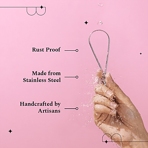 Perfora Tongue Cleaner - Silver, 1 pc  100% Stainless Steel, Eliminates Bad Breath, Rust Proof