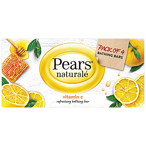Pears Naturale Vitamin C Refreshing Bathing Bar, 125 g (Pack of 4) 