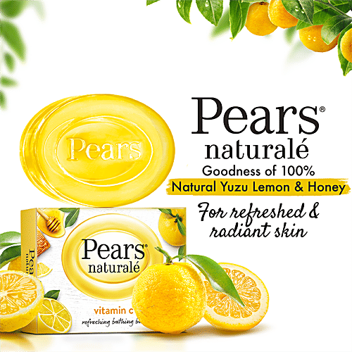 Pears Naturale Vitamin C Refreshing Bathing Bar, 125 g (Pack of 4) 