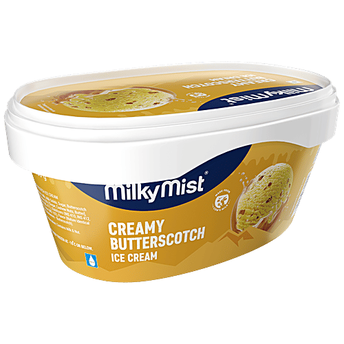 Milky Mist Creamy Butterscotch Ice Cream, 1 L Tub 