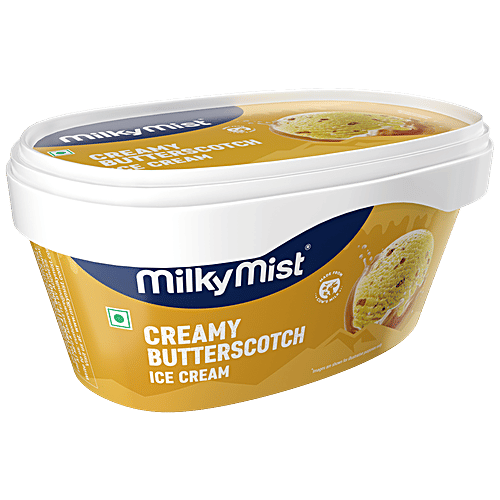 Milky Mist Creamy Butterscotch Ice Cream, 1 L Tub 