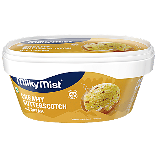 Milky Mist Creamy Butterscotch Ice Cream, 1 L Tub 