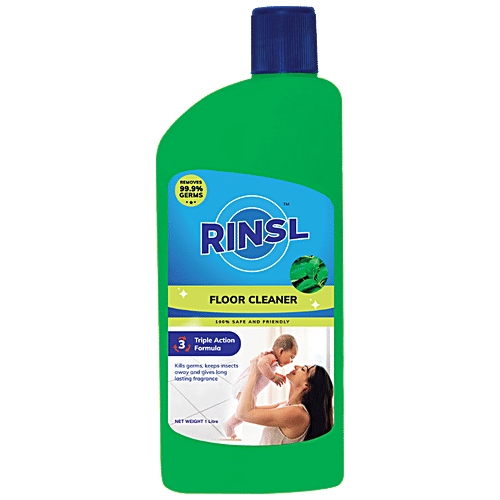Rinsl Neem Fragrance Floor Cleaner, 1 L Triple Action Formula, Kills 99.9% Germs,