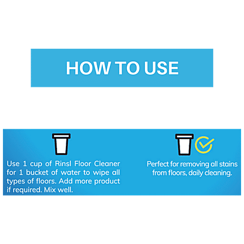 Rinsl Neem Fragrance Floor Cleaner, 1 L Triple Action Formula, Kills 99.9% Germs,