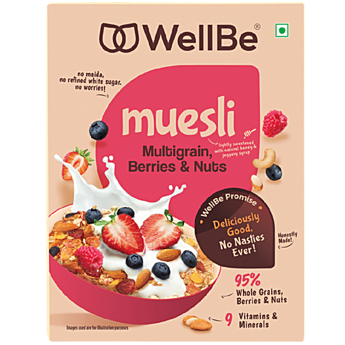 Buy WellBe Multigrain Muesli With Berries & Nuts Online at Best Price
