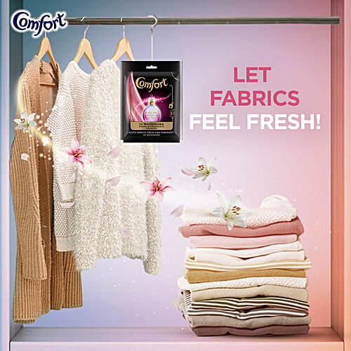 Comfort In-Wardrobe Premium Fragrance Hangers - Morning Fresh & Lily Fresh, 8 g (Pack of 4) 