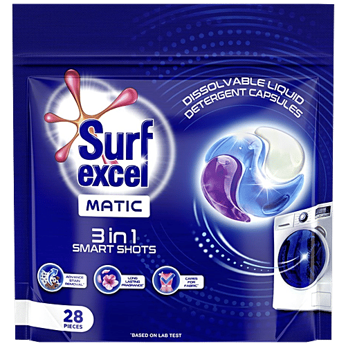 Buy Surf Excel Matic 3 In 1 Smart Shots For Top Load & Front Load Machines Online at Best