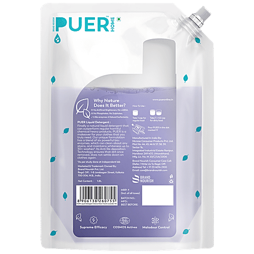 Brand Nourish's Pure Liquid Detergent Intense Clean - French Lavender, 1.8 L  