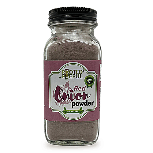 Rooted Peepul Red Onion Powder, 60 g  All Natural, Fresh & Pure