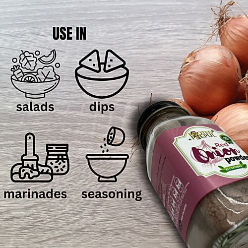 Rooted Peepul Red Onion Powder, 60 g  All Natural, Fresh & Pure