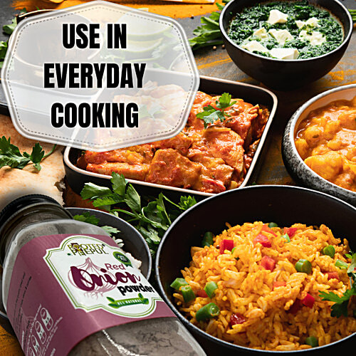 Rooted Peepul Red Onion Powder, 60 g  All Natural, Fresh & Pure