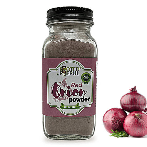 Rooted Peepul Red Onion Powder, 60 g  All Natural, Fresh & Pure