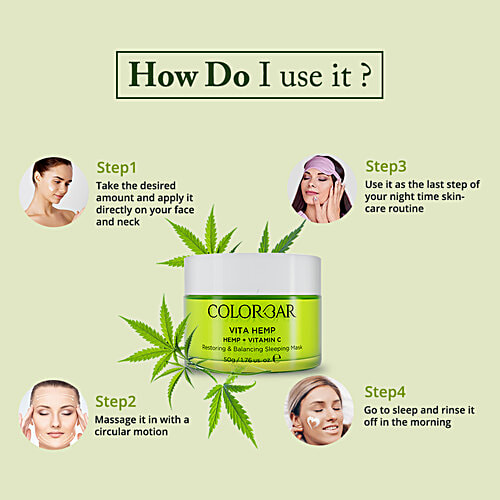 Buy ColorBar Vita Hemp Restoring & Balancing Sleeping Mask With Vitamin C Online at Best Price
