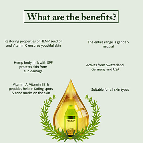 ColorBar Vita Hemp Restoring & Balancing Body Milk With SPF & Vitamin C, 300 ml  