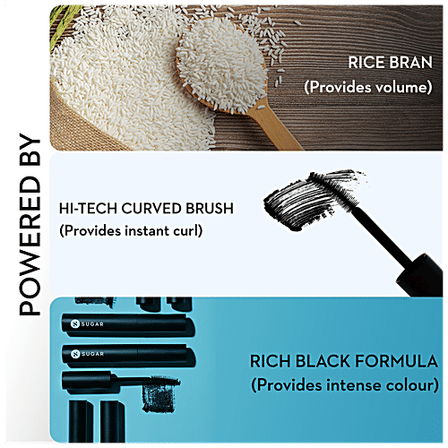 Sugar Cosmetics Uptown Curl Lengthening Mascara, 3 g 01 Black Beauty 