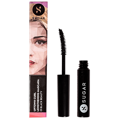 Sugar Cosmetics Uptown Curl Lengthening Mascara, 3 g 01 Black Beauty 