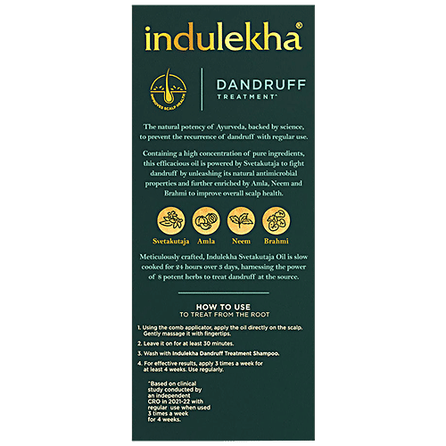 Indulekha Svetakutaja Oil - Ayurvedic Medicinal Oil For Dandruff Treatment, 50 ml  