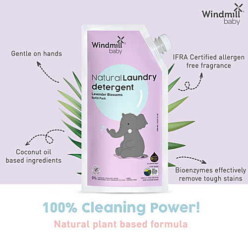 Windmill Baby Windmill Natural Laundry Detergent Lavender Blossoms Refill Pack - 1000 ml, 1000 ml  