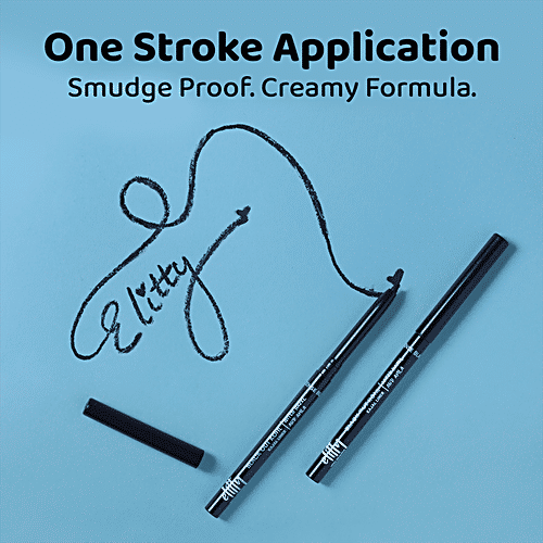 Elitty Black Out Kohl Kajal Liner With Witch Hazel & Amla & Almond Oil, 0.27 g Intense Black 