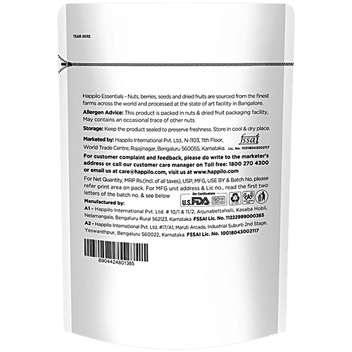 Happilo Essentials California Pistachio, 200 g (Pack of 5) Cholesterol Free, Gluten Free, Non-GMO, Pure & Natural