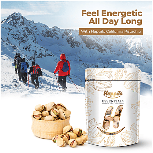 Happilo Essentials California Pistachio, 200 g (Pack of 5) Cholesterol Free, Gluten Free, Non-GMO, Pure & Natural