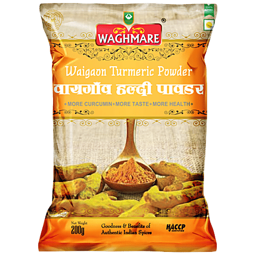 WAGHMARE MASALE Waigaon Turmeric Powder, 200 g  Waigaon Haldi Powder, Haldi Powder