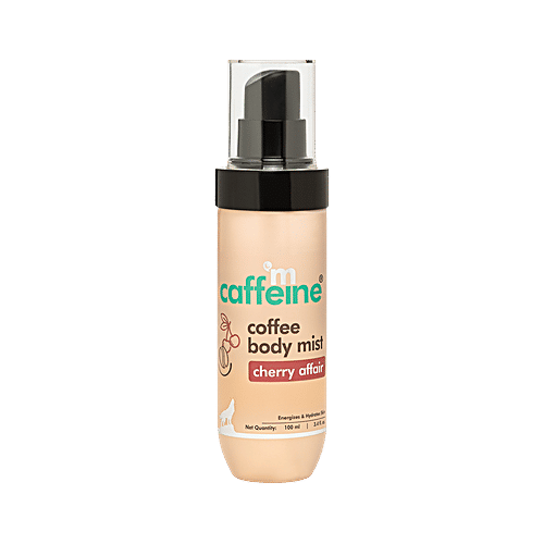 mCaffeine Cherry Affair Coffee Body Mist, 100 ml  Energies & Hydrates Skin