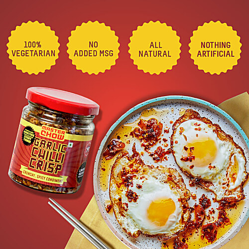 MasterChow Chilli Garlic Crisp, 170 g  Crunchy, Spicy Condiment