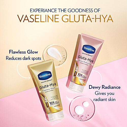 Vaseline Gluta-Hya Flawless Glow Serum-In-Lotion, 200 ml  Non Sticky, 10X More Powerful than Vitamin C