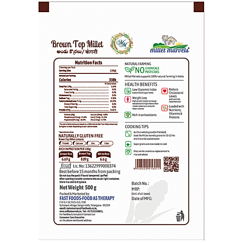 Millet Marvels 6 Pack Whole Grain,Unpolished,Vacuum Packed Multi Millet Kit, 3 kg  