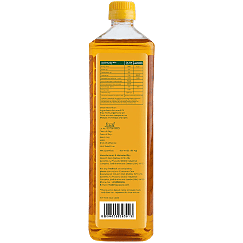 Musta Pure Cold Pressed Yellow  Mustard Oil Pet Bottle, 500 ml  Yellow Mustard Oil, Peeli Sarson Ka Tel