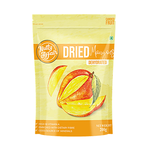 Nutty Affair Dried Mangoes - Dehydrated, 200 g  