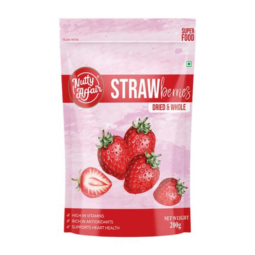 Buy Nutty Affair Strawberries Dried & Whole Online at Best Price of