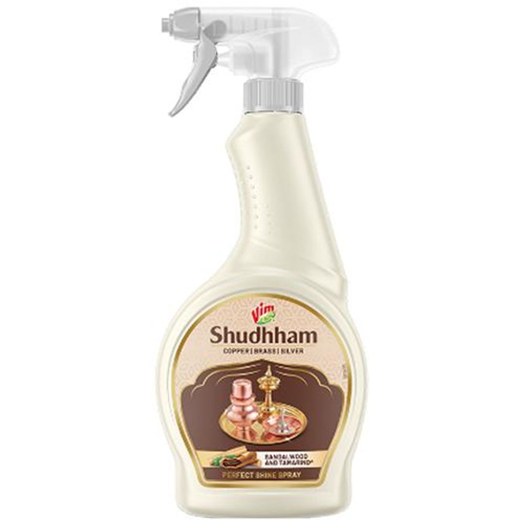 Vim Shudhham Spray - Sandalwood & Tamarind, For Copper, Brass, Silver, 450 ml 
