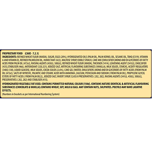 VEVEY Chocolate Sliced Pocket Cake, 32 g